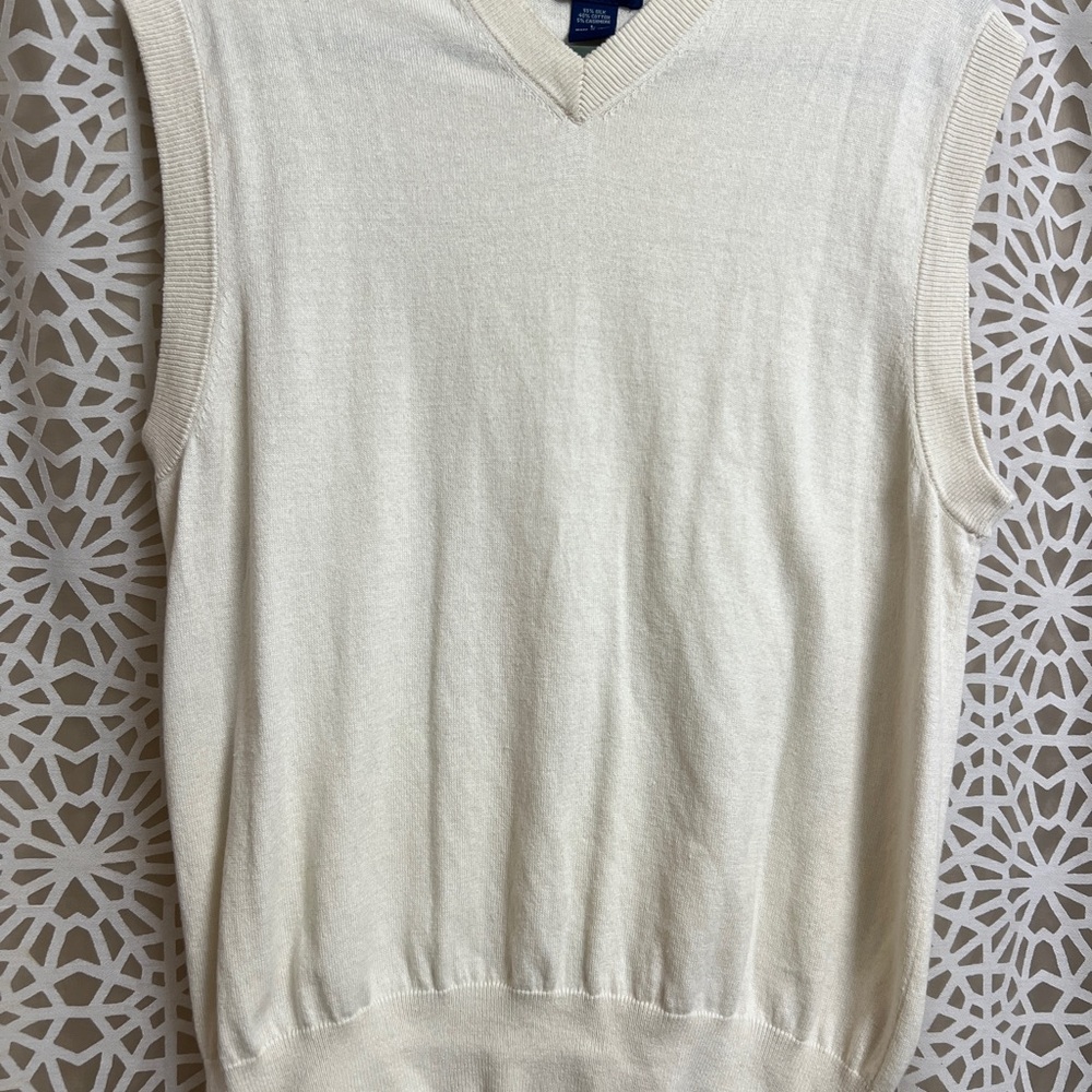 Men's Cream Sweater Vest